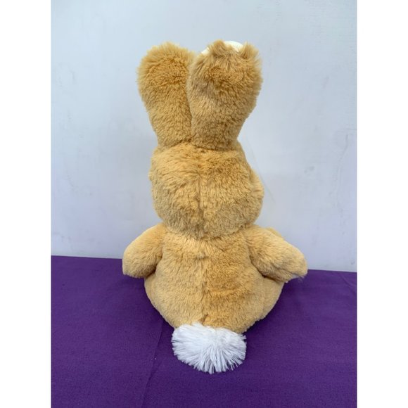 American Greetings 11 Inch Cream Bunny Easter Colored Eggs White Ribbon Bow Plus - Picture 4 of 11